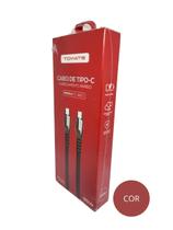 Cabo de dados type-c para type-c turbo 1.2m 3.5a 65w tomate tc-301cc