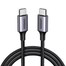 Cabo de dados ugreen usb-c para usb-c nylon trancado 1m 3a 60w us261 - 50150