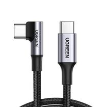 Cabo de Dados Ugreen Usb Tipo C p/Usb C 90 Graus 5A 1M Preto