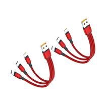 Cabo De Dados USB a Para 3 Tipo-C De Carregamento Rápido 100W Para iPhone 16 17 Xiaomi Huawei