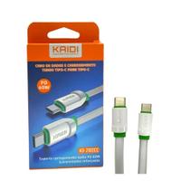 Cabo de Dados USB-C p/ USB-C 1M 60W PD KD-2502CC Kaidi Cabo de Dados USB-C p/ USB-C 1M 60W PD KD-2502CC Kaidi