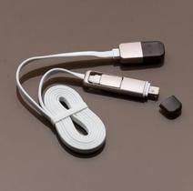 Cabo de dados usb com 2 entrada para v8 android/ lightning/iphone