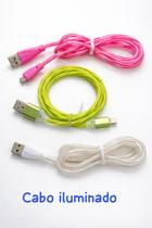Cabo de dados usb led v8