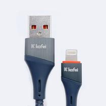 Cabo de dados usb lightning nylon trancado 1m preto kafei - kildcbl007
