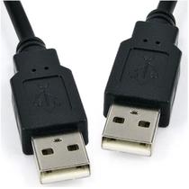 Cabo de Dados USB Macho x USB Macho 2 Metros Reforçado Preto