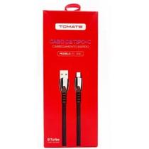 Cabo de dados usb para type-c turbo 1.2m 4.5a tomate tc-301c - cabo de dados usb para carregamento rápido