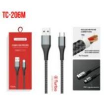 Cabo de Dados USB para V8 Turbo 1.2M 5V 2.4A - Tomate TC-206M Cabo de Dados USB para V8 Turbo 1.2M 5V 2.4A - Tomate TC-206M