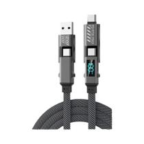 Cabo De Dados USB Tipo C 4 Em 1 Com Carregamento Rápido De 100W Para iPhone 16 15 14 Xiaomi Samsung Cabo De Dados USB Tipo C 4 Em 1 Com Carregamento Rápido De 100W Para iPhone 16 15 14 Xiaomi Samsung
