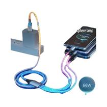 Cabo De Dados USB Tipo C Micro 3 Em 1 De Carregamento Rápido 66W 6A Para iPhone 14 pro Max Xiaomi