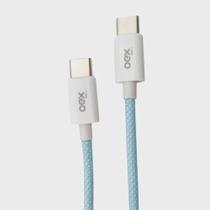 Cabo de dados usb tipo-c para usb tipo-c 1m candy 30w ce206 azul oex