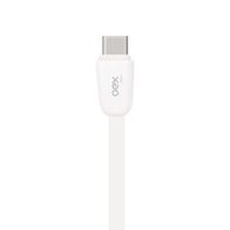 Cabo de dados usb tipo-c para usb tipo-c flat 1m 30w ce207 branco oex
