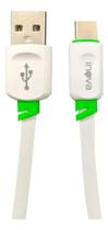 Cabo de dados usb type c 1m 2.4 branco inova cbo 7421 Cabo de dados usb type c 1m 2.4 branco inova cbo 7421