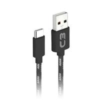 Cabo de dados usb type-c 1m 2a c3tech cb-c11gbk preto