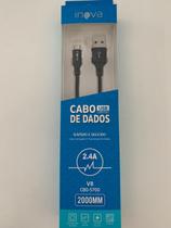 Cabo de Dados V8 2 Entrada 2 Metro 2.4A Inova CBO 5700 Cabo Carregador Cabo USB