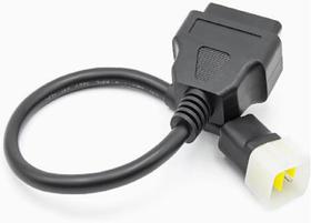 Cabo de diagnóstico OBD2 para motocicleta Alchiauto de 6 pinos para 16 pinos Cabo de diagnóstico OBD2 para motocicleta Alchiauto de 6 pinos para 16 pinos