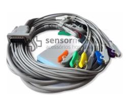 Cabo De Ecg 10 Vias Compatível com Nihon Kohden/Emai/Bionet/hp/philips Cabo De Ecg 10 Vias Compatível com Nihon Kohden/Emai/Bionet/hp/philips
