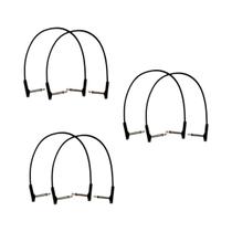 Cabo De Efeito Para Guitarra Miwayer, 6 Peças, Cabo Patch Plano 1/4" TS Com Plugue Em Ângulo