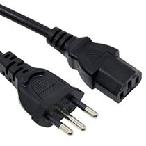 Cabo de Energia 3 Pinos para Fonte, PC, Prensa Térmica e Impressora - Tripolar 1,20m Plug 10A