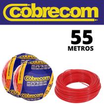 Cabo De Energia Bitola De 6,0mm Vermelho Com 55 Metros