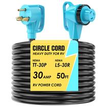 Cabo de Energia CircleCord 30 Amp 15m RV Heavy Duty 10 AWG Cabo de Energia CircleCord 30 Amp 15m RV Heavy Duty 10 AWG