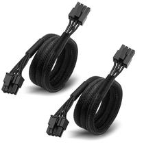 Cabo de Energia PCIE YSIUENG 65 cm 8 Pinos para 6+2 Pinos com Malha Cabo de Energia PCIE YSIUENG 65 cm 8 Pinos para 6+2 Pinos com Malha