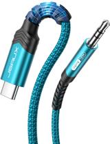 Cabo de entrada auxiliar de áudio USB C para 3,5 mm JSAUX para iPhone verde Cabo de entrada auxiliar de áudio USB C para 3,5 mm JSAUX para iPhone verde