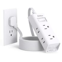 Cabo de extensão Addtam Flat Plug Power Strip de 3 m com 6 tomadas