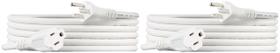 Cabo de Extensão Amazon Basics - 13A 125V - 3m - 2 Unidades - Branco
