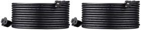 Cabo de extensão Amazon Basics Indoor 13A 125V 7,6 m preto x2