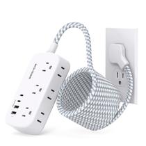 Cabo de extensão BESHON 15FT com 6 saídas e 4 portas USB (2 USB C) Cabo de extensão BESHON 15FT com 6 saídas e 4 portas USB (2 USB C)