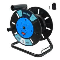 Cabo de extensão, bobina de armazenamento EP com 4 saídas aterradas, azul