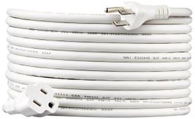 Cabo de extensão de alimentação Amazon Basics 20 pés 13A 125V branco