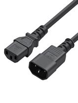 Cabo de extensão de alimentação CableCreation C14 a C13 PDU de 3 m, pacote com 2 Cabo de extensão de alimentação CableCreation C14 a C13 PDU de 3 m, pacote com 2