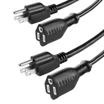 Cabo de extensão de alimentação DaNyee UL Waterproof 16 AWG 10 pés, pacote com 2 Cabo de extensão de alimentação DaNyee UL Waterproof 16 AWG 10 pés, pacote com 2