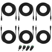 Cabo de extensão de alimentação HayeastDor 12V 3m com adaptador de 6 unidades Cabo de extensão de alimentação HayeastDor 12V 3m com adaptador de 6 unidades