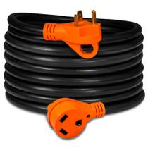 Cabo de extensão de alimentação True Mods 25 pés 30A 125V RV NEMA TT-30P/R Cabo de extensão de alimentação True Mods 25 pés 30A 125V RV NEMA TT-30P/R