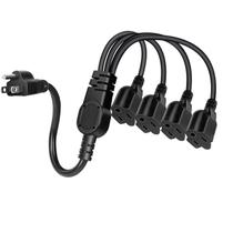 Cabo de extensão de alimentação Y Splitter CHENXRN 1 a 4 20cm