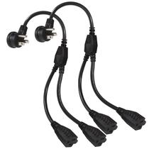 Cabo de extensão de alimentação Y Splitter KUNCAN de 1 pé com plugue plano Cabo de extensão de alimentação Y Splitter KUNCAN de 1 pé com plugue plano