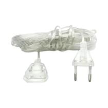 Cabo De Extensão De Energia Com Plugue EU 3M 5M, Fio De Luz LED Para Feriados, Luz De Cortina De