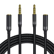 Cabo de extensão de fone de ouvido Jeselry 3,5 mm 1,2 m macho para fêmea