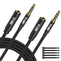 Cabo de extensão de fone de ouvido Kxable 3,5 mm 4 pólos TRRS 3 m de nylon