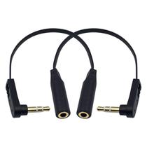 Cabo de extensão de fone de ouvido Poyiccot 3,5 mm macho para mulher 17 cm