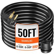 Cabo de extensão de soldador VEVOR 40A 15m 250V NEMA 6-50 8 AWG