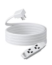 Cabo de extensão DEWENWILS 15FT Flat Plug 13A/125V/1625W branco