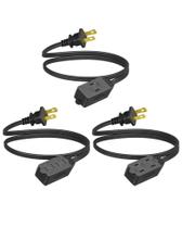 Cabo de extensão DEWENWILS 3 Outlet Power Strip 3 pés 16 AWG preto
