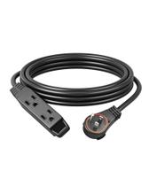 Cabo de extensão DEWENWILS, plugue plano giratório de 360, 15 pés, preto