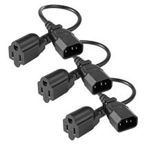 Cabo de extensão do adaptador de alimentação VSEER 1 pé 18AWG 10A 125V (pacote com 3) Cabo de extensão do adaptador de alimentação VSEER 1 pé 18AWG 10A 125V (pacote com 3)