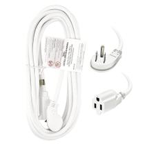 Cabo de extensão EP 15 pés/4,5 m 16 AWG 3 pinos aterrado branco