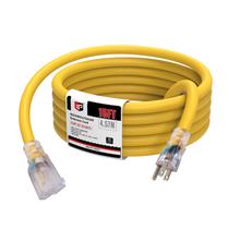Cabo de extensão EP 15 pés iluminado ao ar livre 10/3 SJTW 15A 125V Cabo de extensão EP 15 pés iluminado ao ar livre 10/3 SJTW 15A 125V