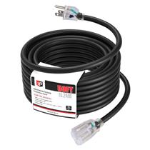 Cabo de extensão EP 15A 125V 50 pés, calibre 14, 3 pinos, SJTW, preto